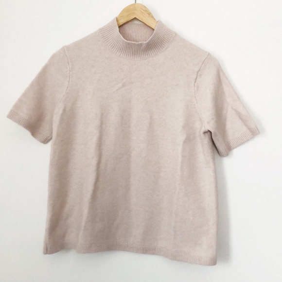 LOFT Mock Neck Cropped Short Sleeve - Picture 3 of 4